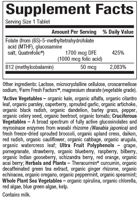 BIOCOENZYMATED METHYLFOLATE + B12