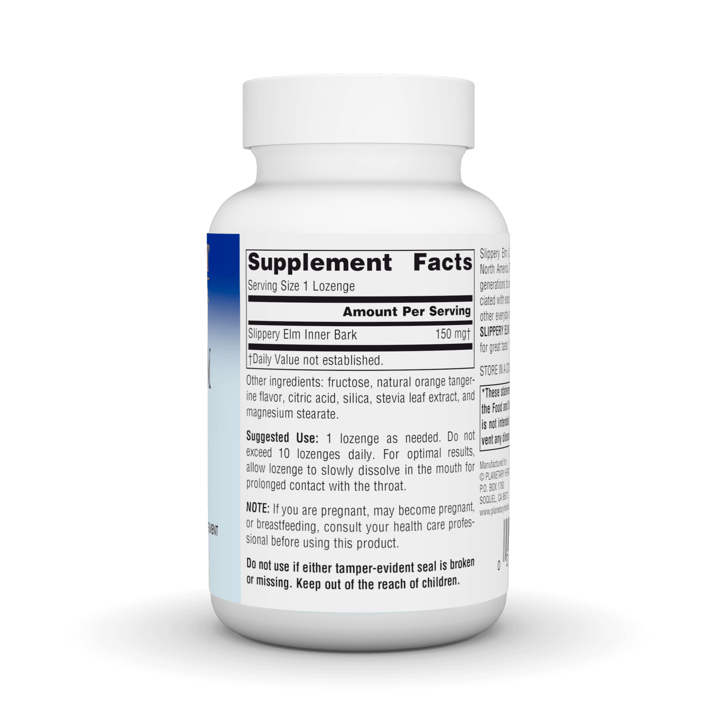 SLIPPERY ELM LOZENGES TANGERINE (100)