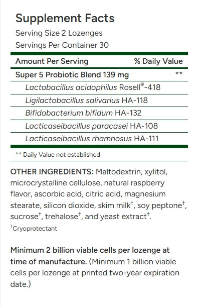 SUPER 5 PROBIOTIC LOZENGE