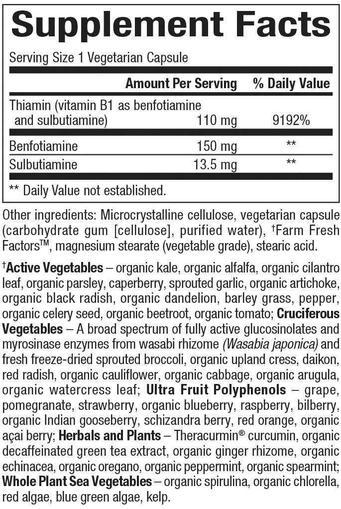 BIOCOENZYMATED BENFOTIAMINE B1 150 mg