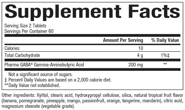 PHARMA GABA CHEWABLE 200 mg TRAVEL