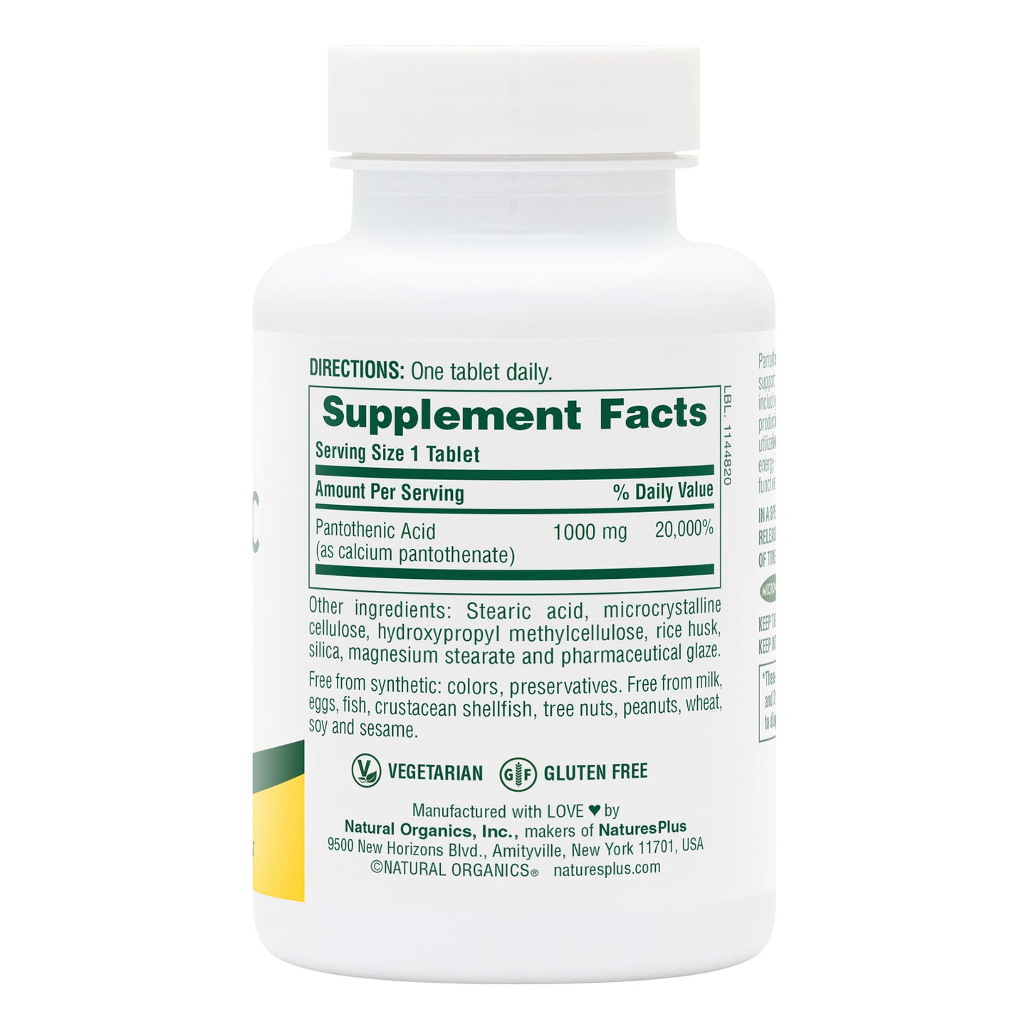 PANTOTHENIC ACID 1000 mg