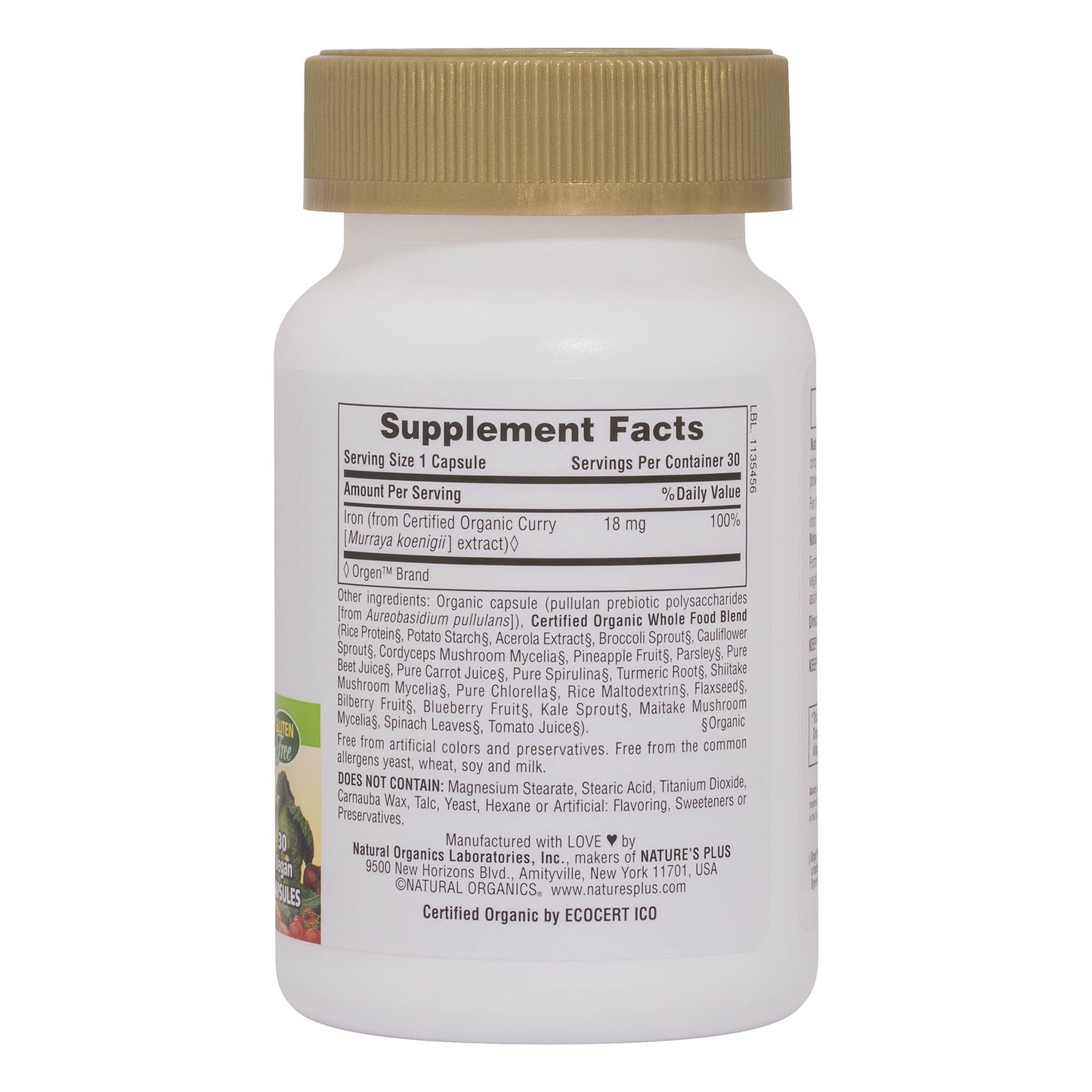 SOL GARDEN IRON 18 mg ORGANIC