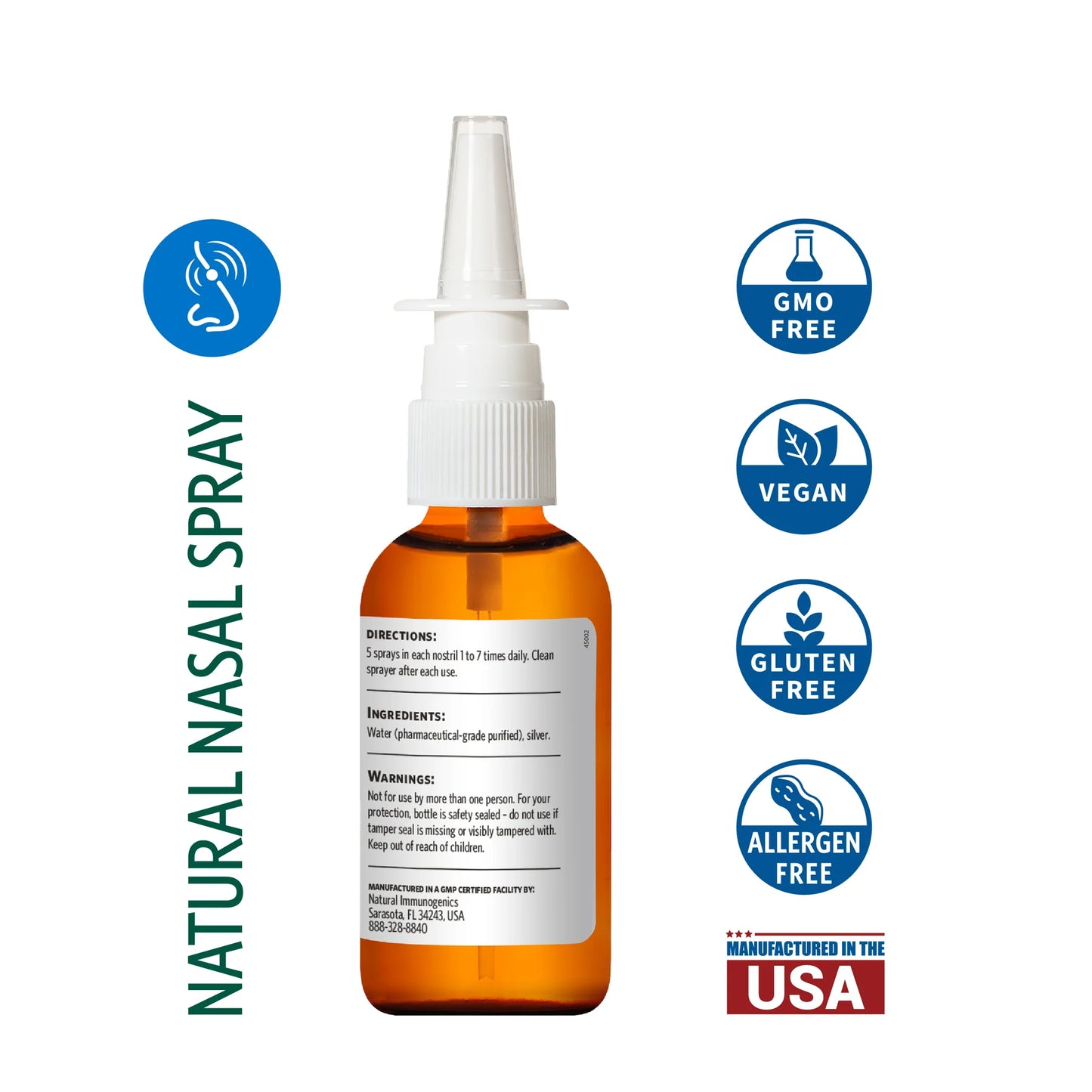 BIO-ACTIVE SILVER NATURAL NASAL SPRAY (1 oz)
