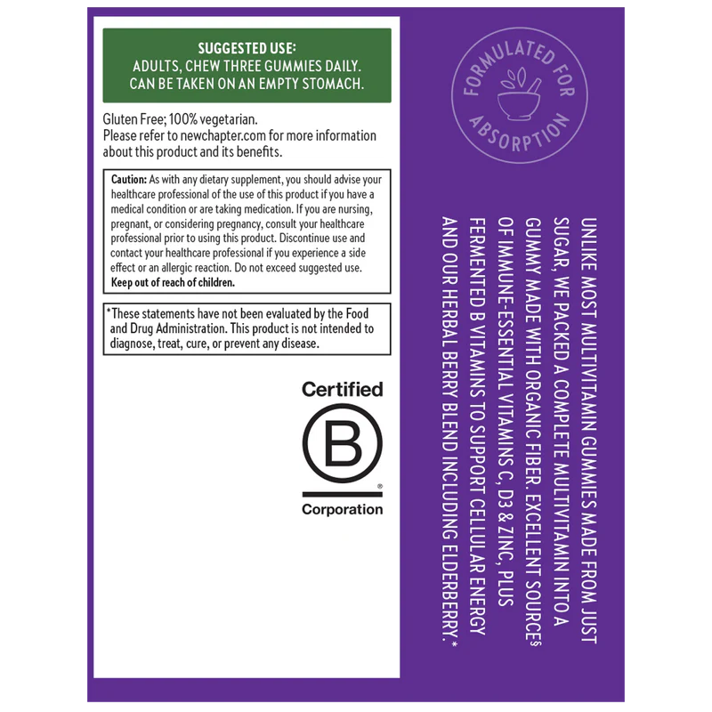 NEW CHAPTER WOMENS MULTIVITAMIN GUMMIES