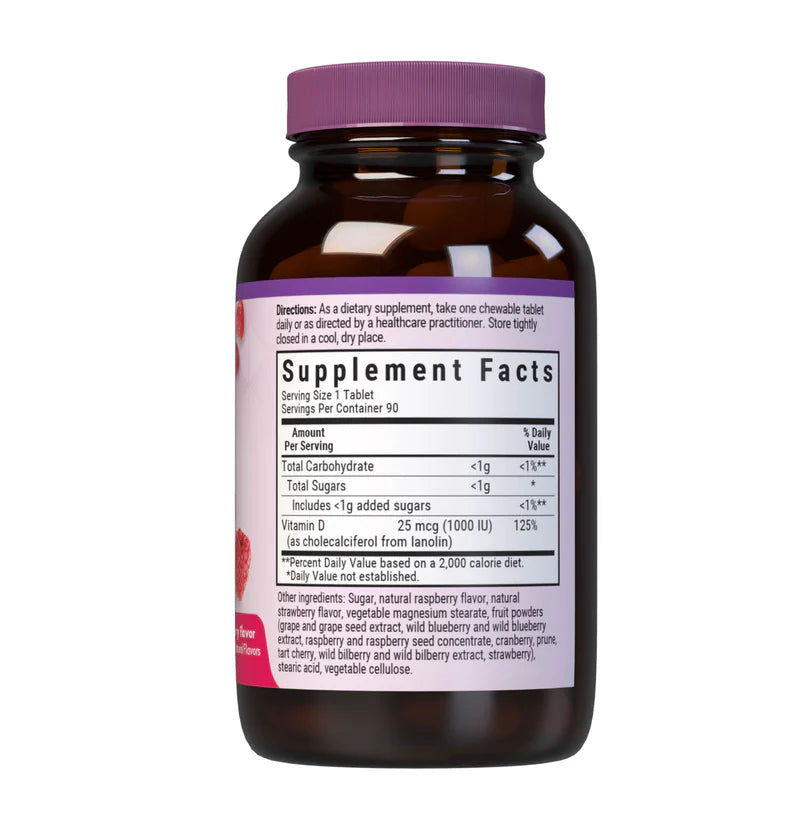 EARTHSWEET CHEWABLES VITAMIN D3 25 mcg (1000 IU)