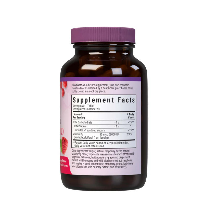 EARTHSWEET CHEWABLES VITAMIN D3 50 mcg (2000 IU)