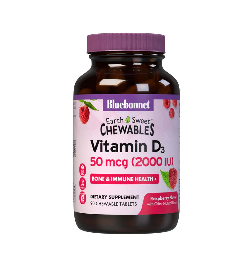 EARTHSWEET CHEWABLES VITAMIN D3 50 mcg (2000 IU)