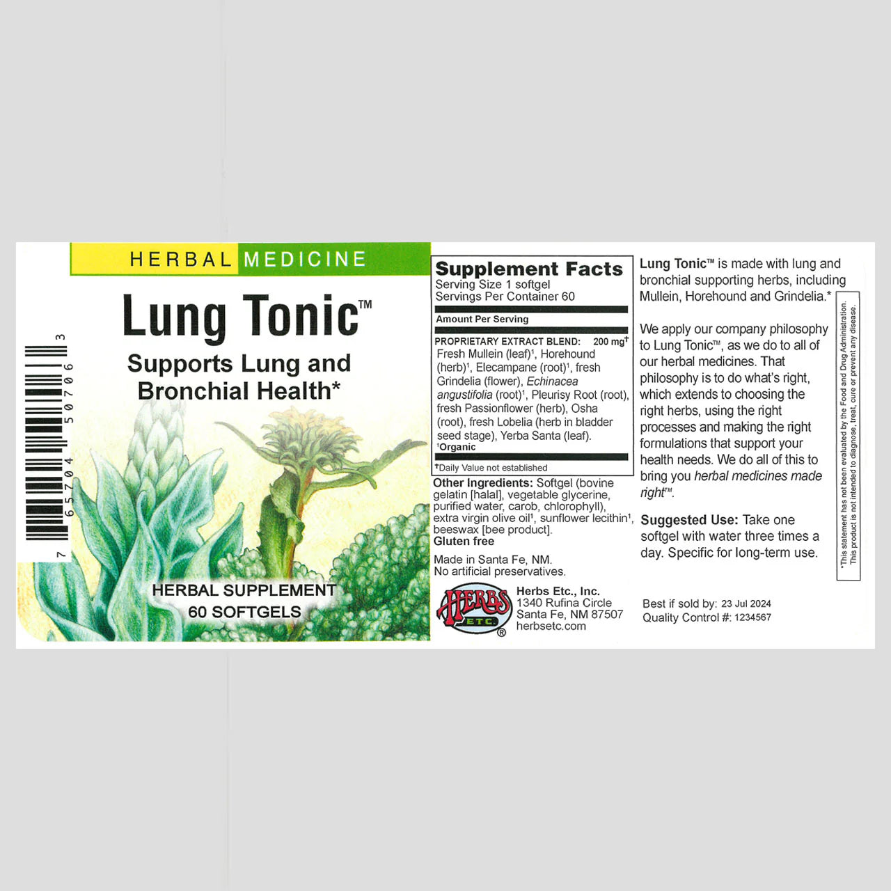 HERBAL MEDICINE LUNG TONIC