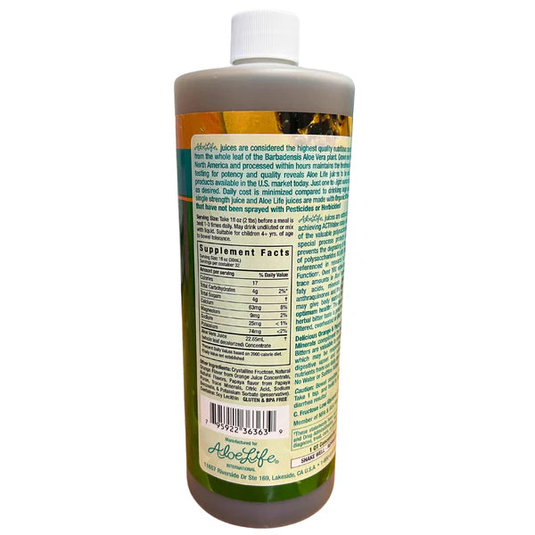 WHOLE LEAF ALOE VERA JUICE ORANGE PAPAYA