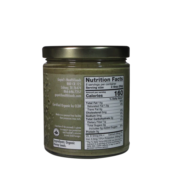 HEMP SEED BUTTER UNSALTED