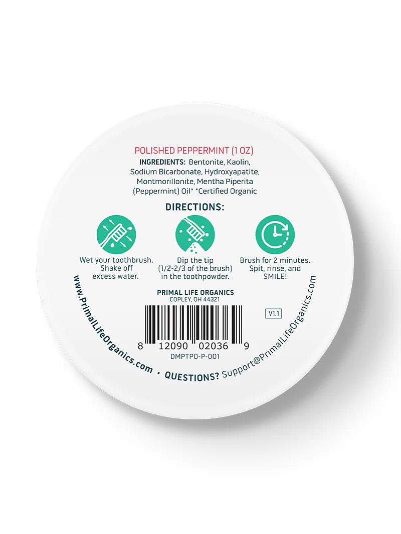 POWDERED MINERAL TOOTHPASTE PEPPERMINT