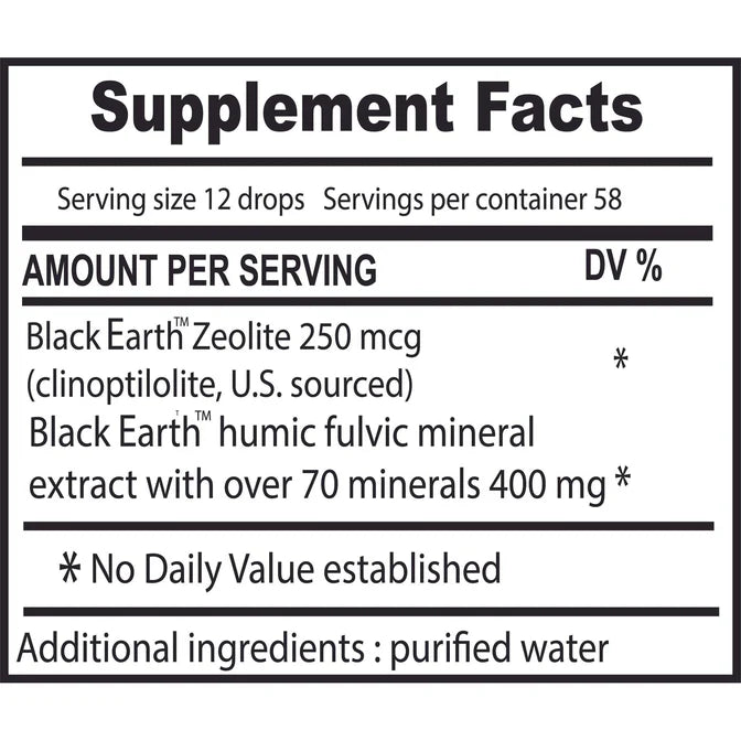 BLACK EARTH ZEOLITE