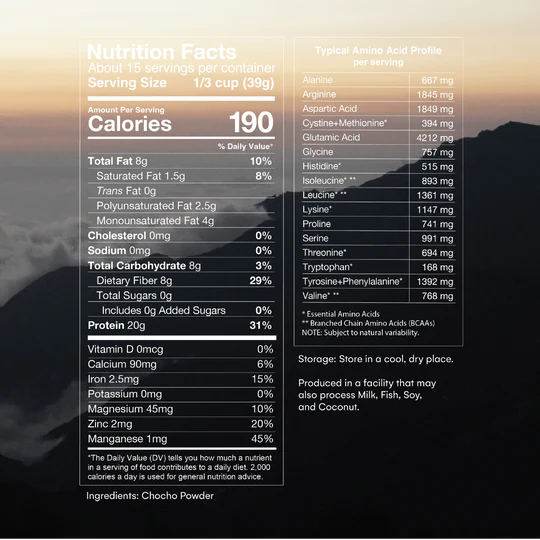 CHOCHO PROTEIN POWDER PURE