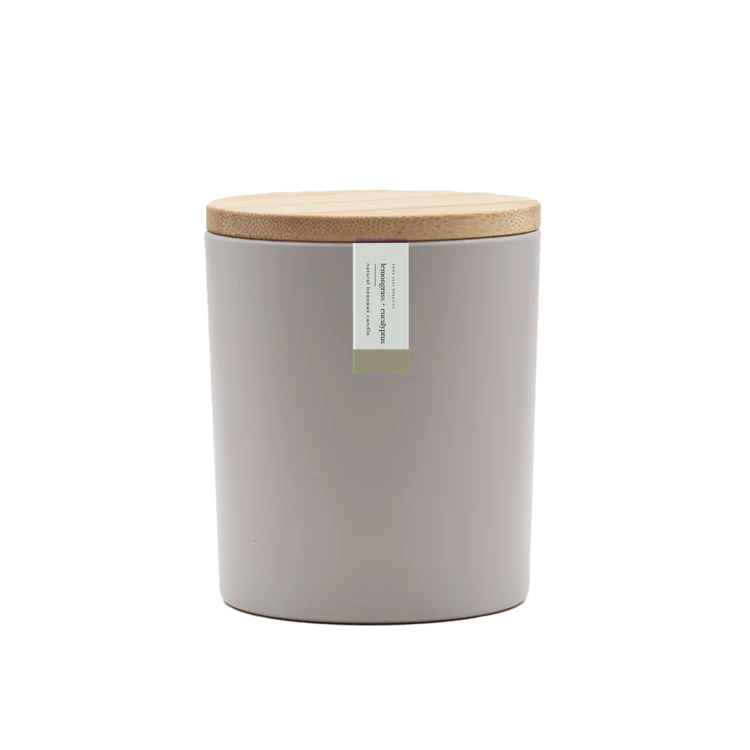 BEESWAX CANDLE LEMONGRASS + EUCALYPTUS