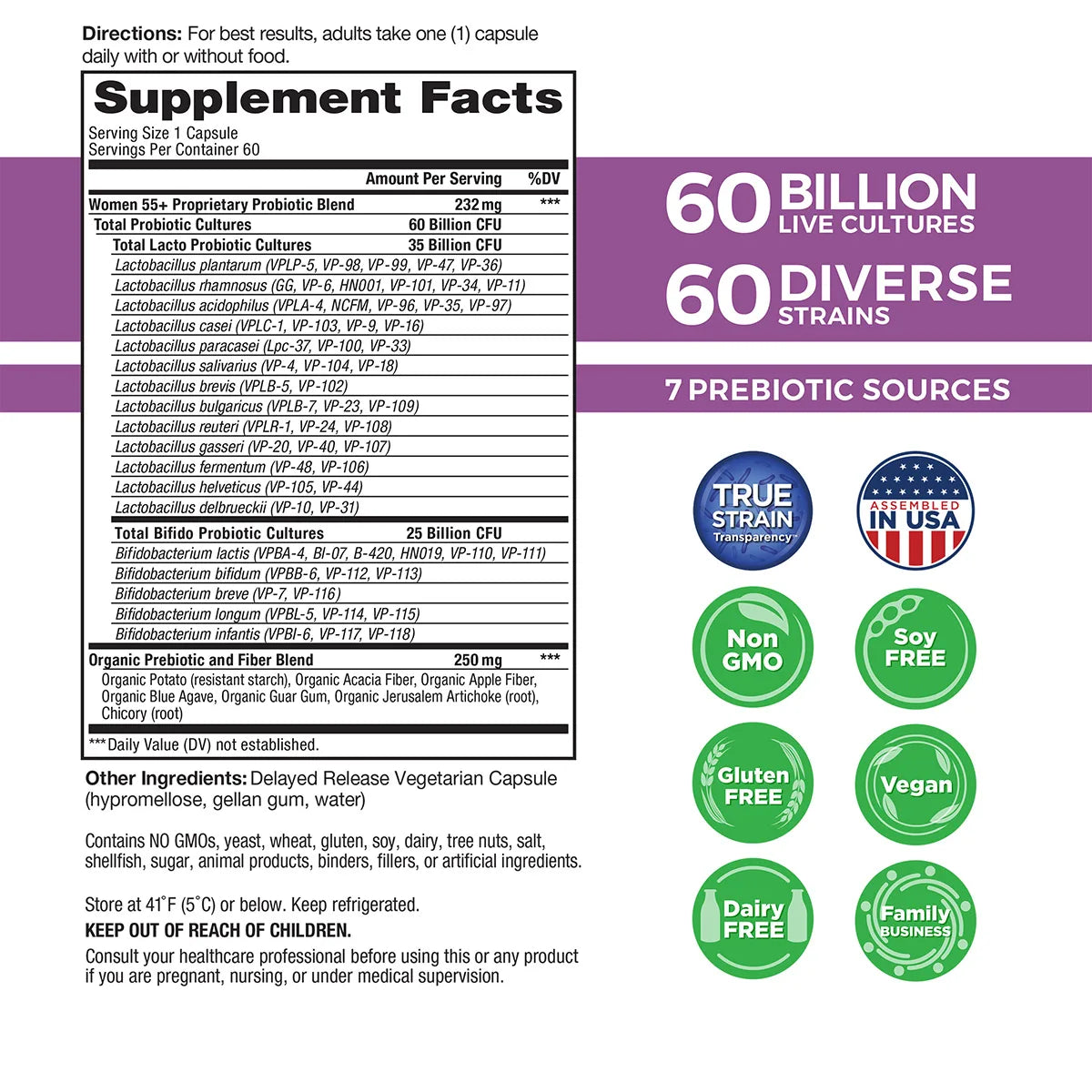 WOMENS DAILY 55+ PROBIOTIC (60)