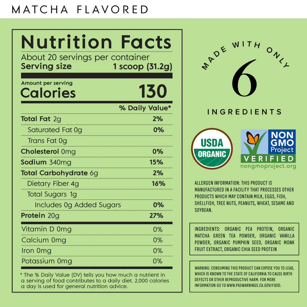 MATCHA PLANT BASED PROTEIN POWDER