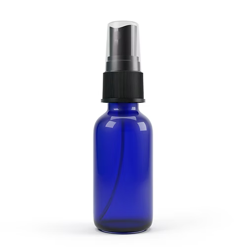 BLUE GLASS EMPTY SPRAY BOTTLE