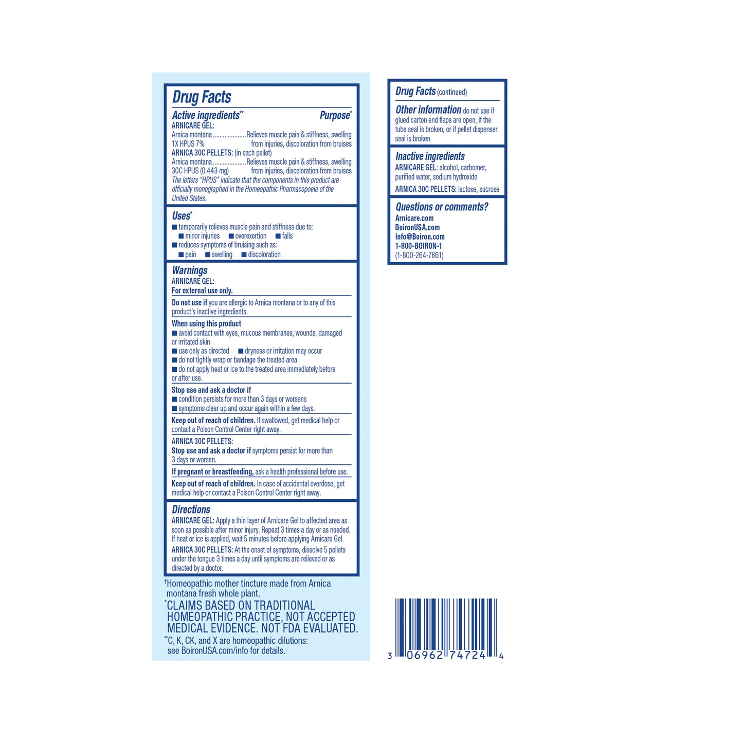 ARNICARE GEL & PELLETS 30C