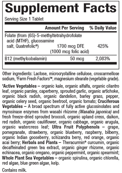 BIOCOENZYMATED METHYLFOLATE + B12