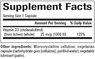 WES VEGAN VITAMIN D3 25 mcg (1000 IU)