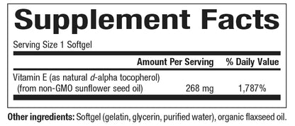 WES SUNFLOWER VITAMIN E 268 mg