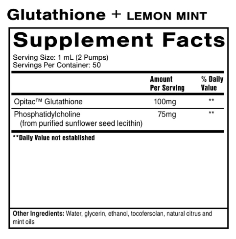 LIPOSOMAL GLUTATHIONE LEMON MINT (50ml)