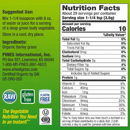 BARLEY GRASS POWDER (3.5 oz)