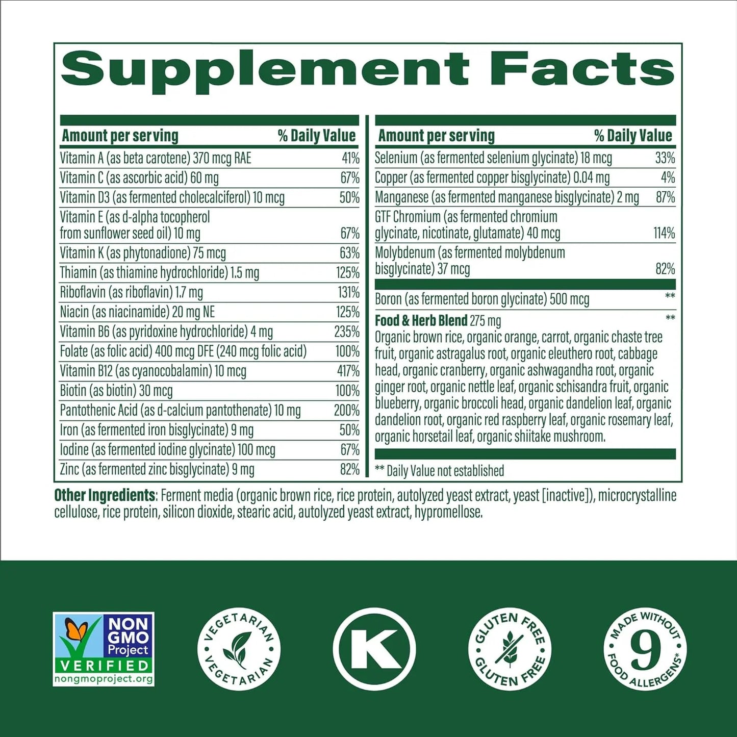 WOMENS ONE DAILY MULTIVITAMIN
