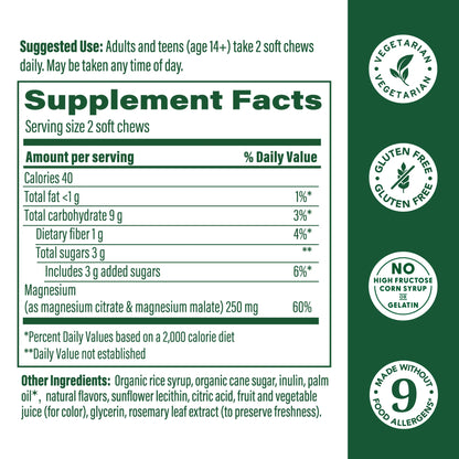 MAGNESIUM SOFT CHEW GRAPE