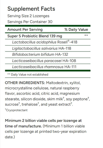 SUPER 5 PROBIOTIC LOZENGE