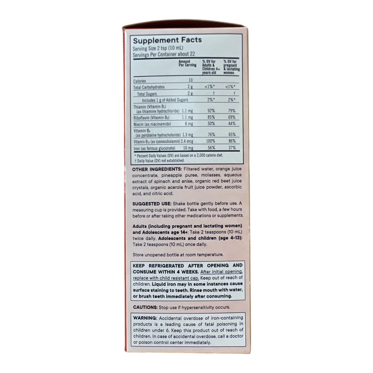 FLORA IRON W/ B VITAMIN COMPLEX