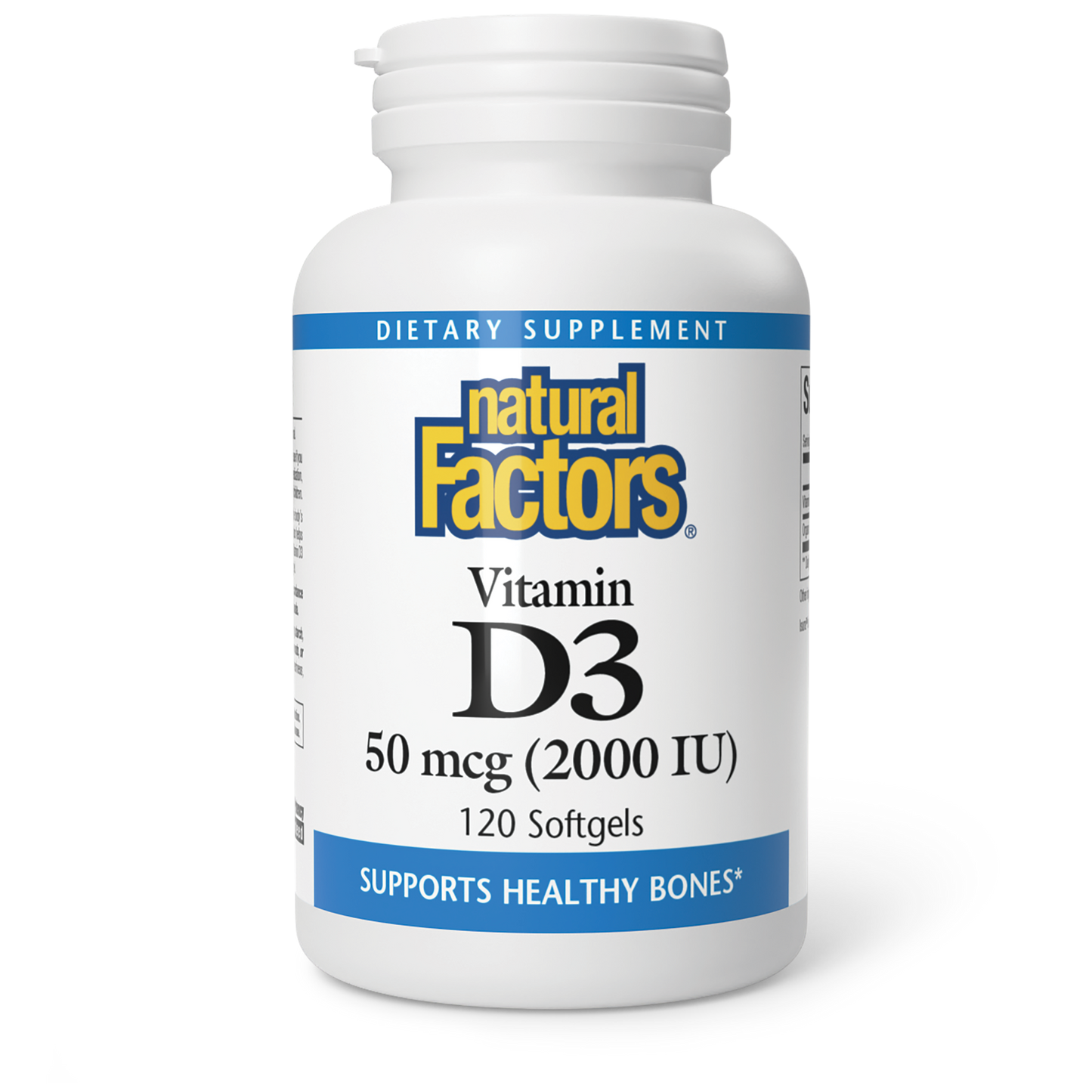 NATURAL FACTORS VITAMIN D3 50 mcg (2000 IU)