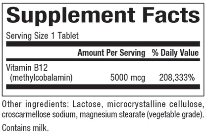 NATURAL FACTORS METHYLCOBALAMIN B12 5000 mcg