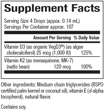 WES D3 & K2 1000 IU & 120 mcg