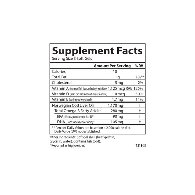 COD LIVER OIL MINIS 280 MG + 400 IU D3