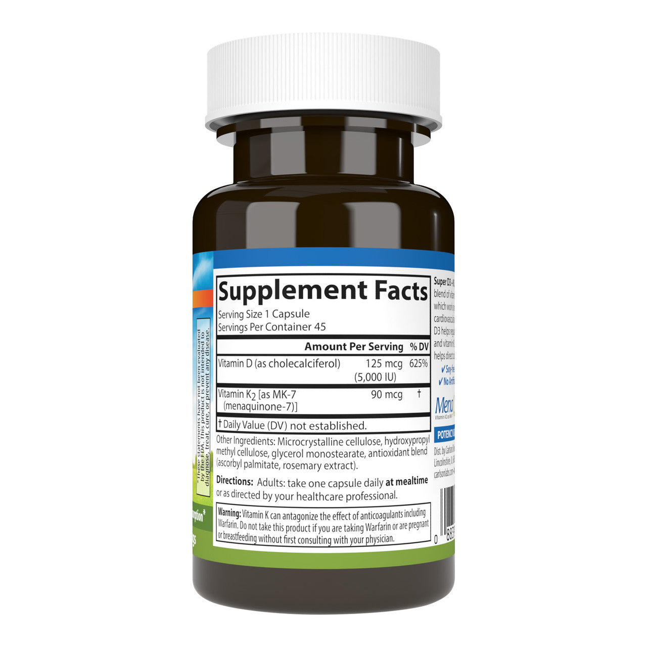 SUPER DAILY D3 + K2 125 mcg & 90 mcg