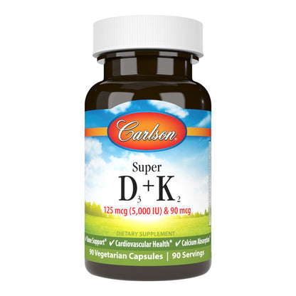 SUPER DAILY D3 + K2 125 mcg & 90 mcg