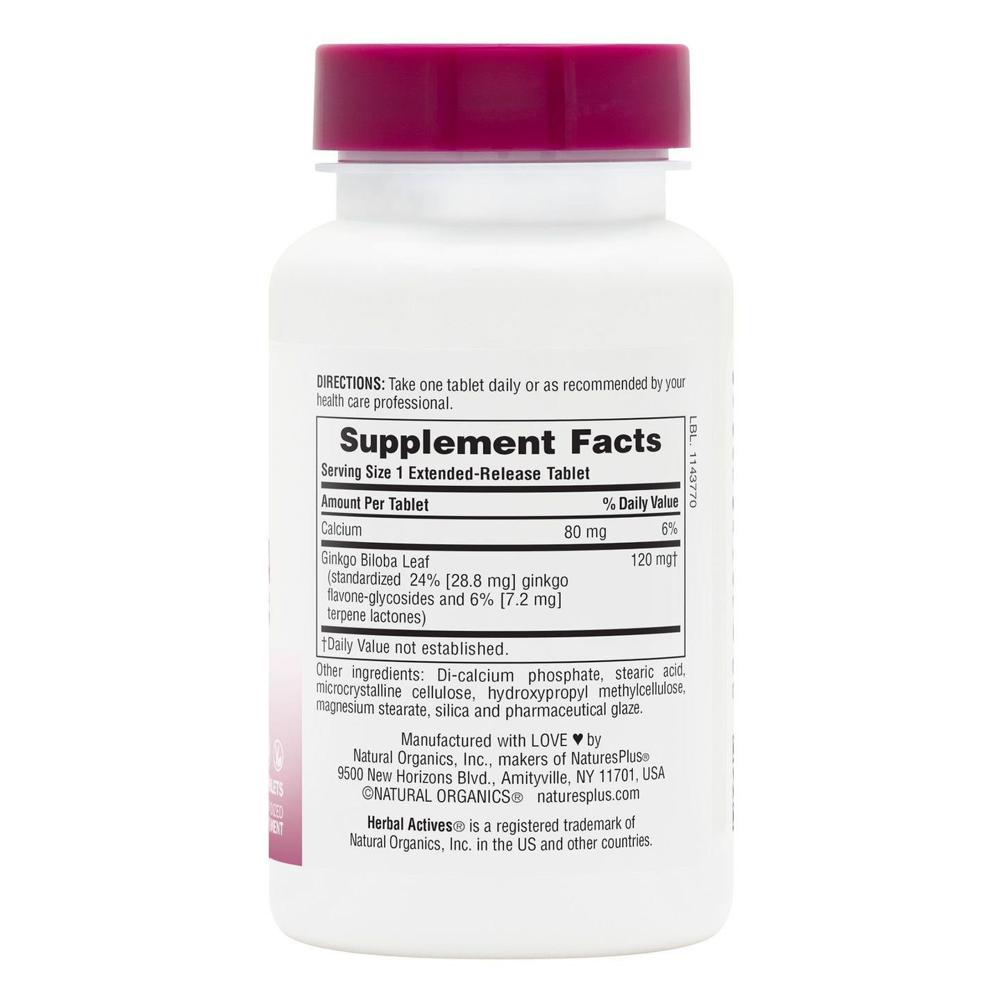 GINKGO BILOBA EXTENDED RELEASE