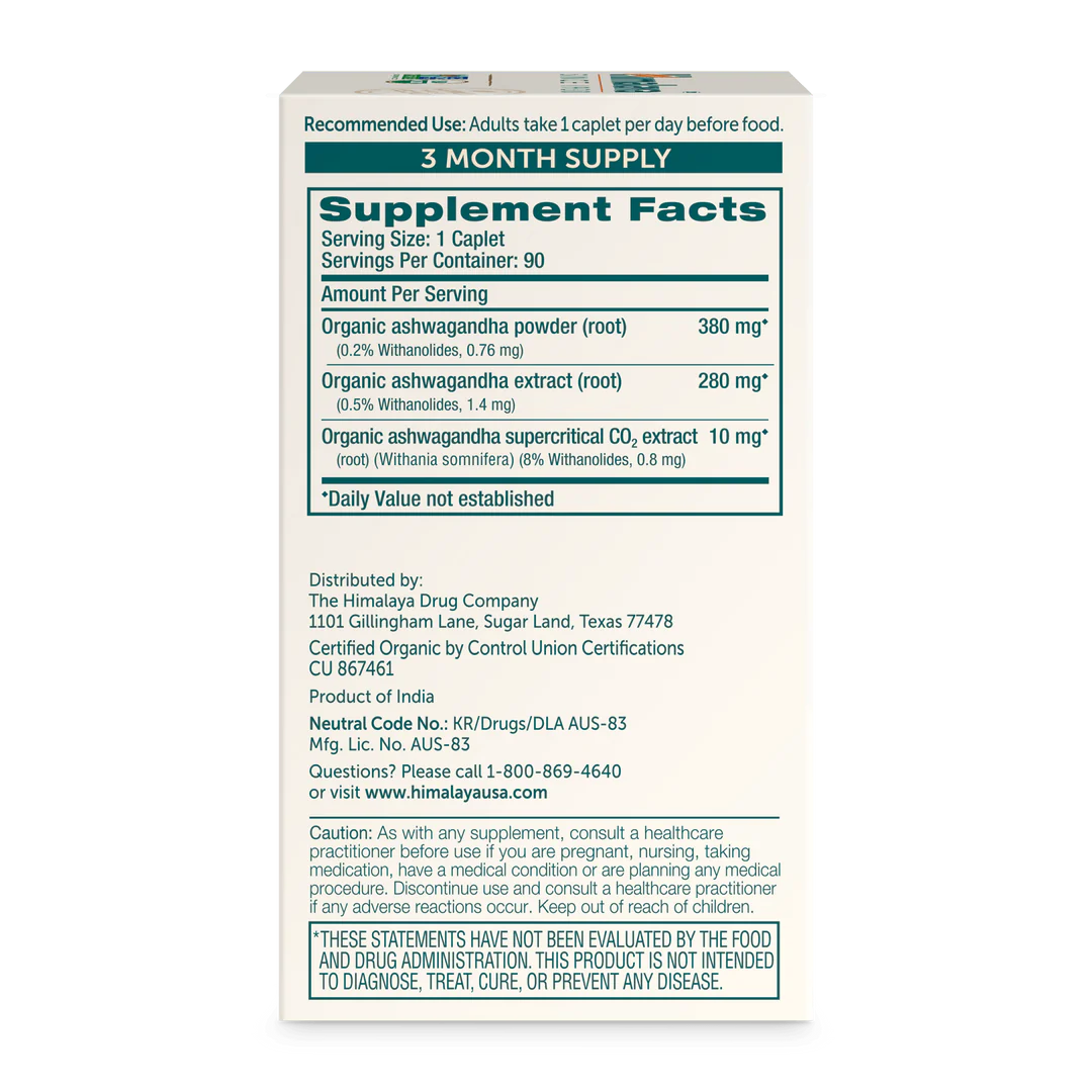 HIMALAYA ASHWAGANDHA ORGANIC (90)