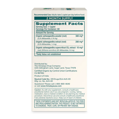 HIMALAYA ASHWAGANDHA ORGANIC (60)
