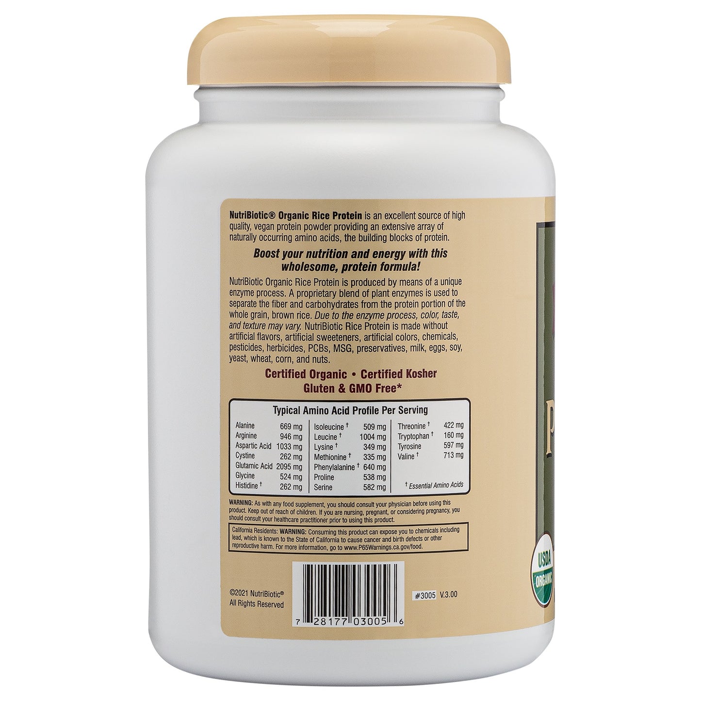 ORGANIC RICE PROTEIN VANILLA