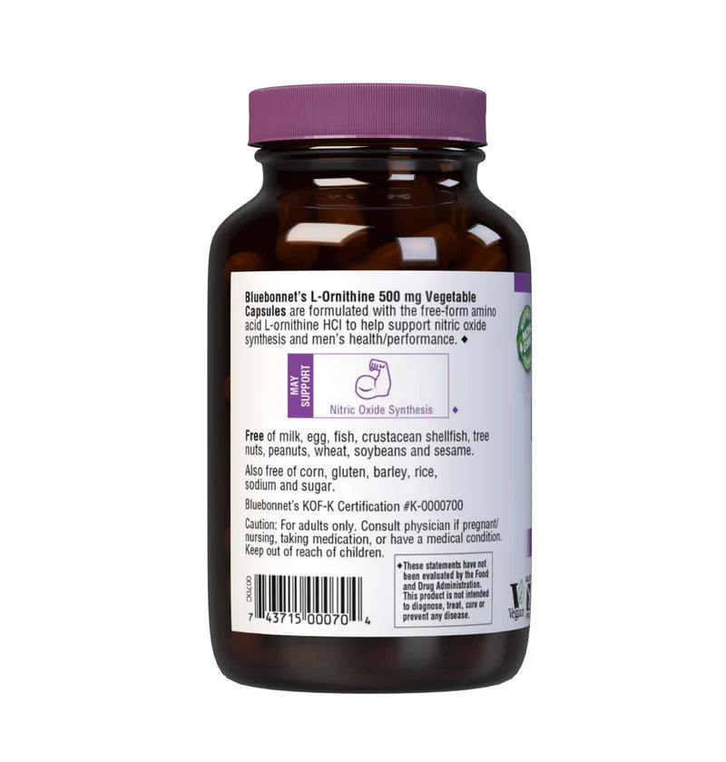 BLUEBONNET L-ORNITHINE 500 mg  (100)