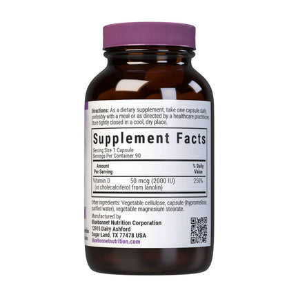 BLUEBONNET VITAMIN D3 50 mcg (2000 IU)