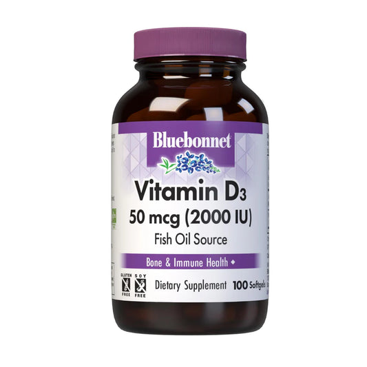 BLUEBONNET VIT D3 50 mcg (2000 IU) FISH OIL SOURCE
