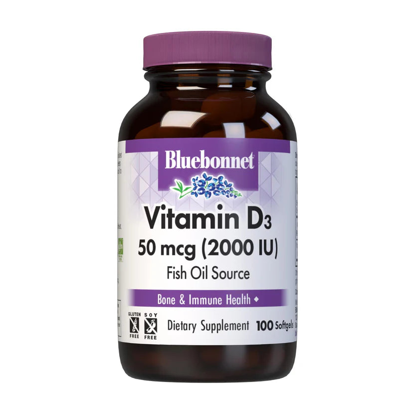 BLUEBONNET VIT D3 50 mcg (2000 IU) FISH OIL SOURCE