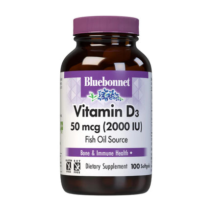 BLUEBONNET VIT D3 50 mcg (2000 IU) FISH OIL SOURCE
