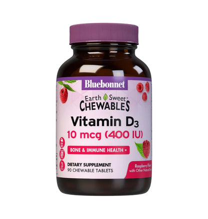 EARTHSWEET CHEWABLES VITAMIN D3 10 mcg (400 IU)