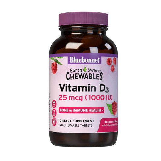 EARTHSWEET CHEWABLES VITAMIN D3 25 mcg (1000 IU)