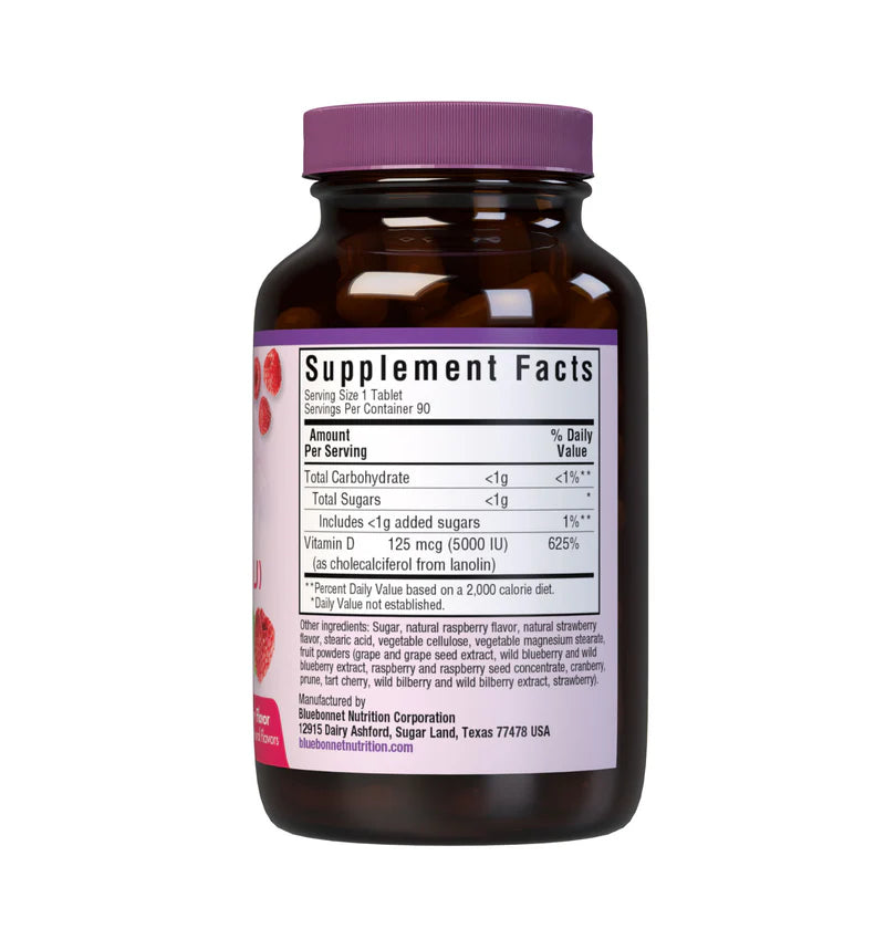 EARTHSWEET CHEWABLES VITAMIN D3 125 mcg (5000 IU)